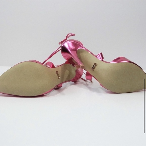 Bebe// metallic lace up heels size 8 - Picture 6 of 8